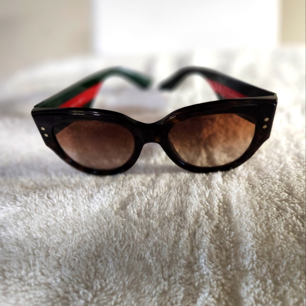 Gucci HAVANA BROWN Cat Eye Ladies Sunglasses GG3864S